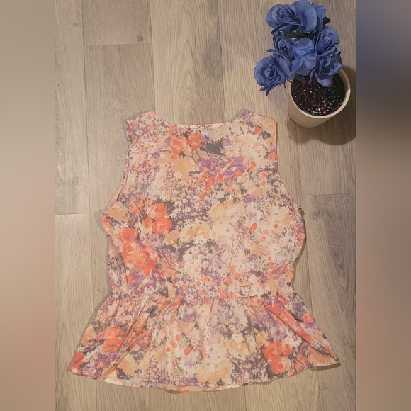 Cynthia Rowley Peplum Floral Sleeveless Top, Women's Size M - Picture 10 of 12